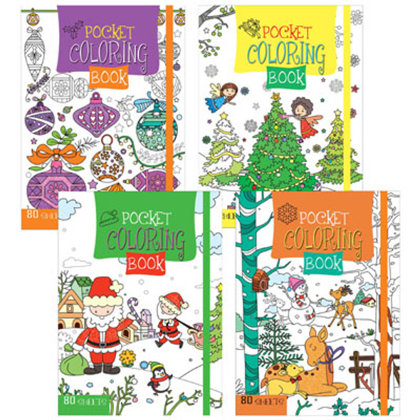 CHRISTMAS COLORING BOOK POCKET SZ 80 PG 4 ASSORTED IN PDQ CHRISTMAS COLORING BOOK POCKET SZ 80 PG 4 ASSORTED IN PDQ