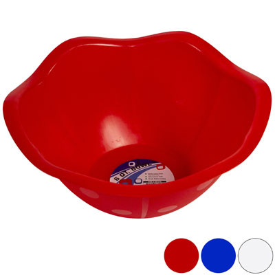 BOWL SERVING 12 INCH SCALLOPED RED, WHITE, BLUE IN PDQ