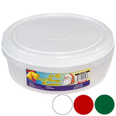 COOKIE CONTAINER ROUND 2.4L3 COLOR LIDS - CLEAR BOTTOM #SAPHIRE CONTAINER 3