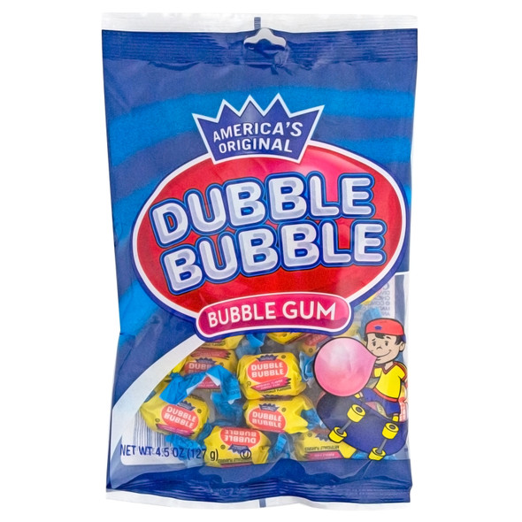 DUBBLE BUBBLE BUBBLE GUM ORIGINAL TWIST 4.5 OZ PEG BAG