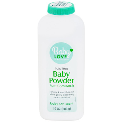 BABY POWDER CORNSTARCH 10OZ TALC FREE BABY LOVE