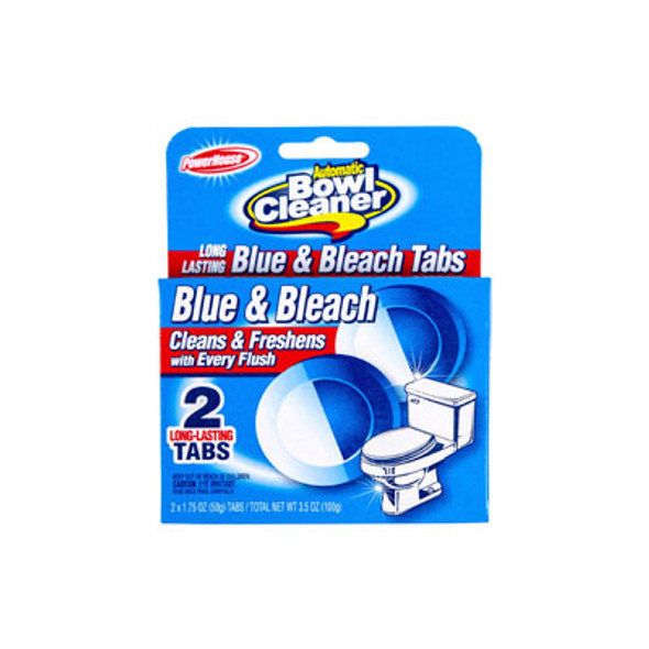 TOILET BOWL CLEANER 2CT BLUE & BLEACH POWERHOUSE 2-6PC PDQ TOILET BOWL CLEANER 2CT BLUE & BLEACH POWERHOUSE 2-6PC PDQ