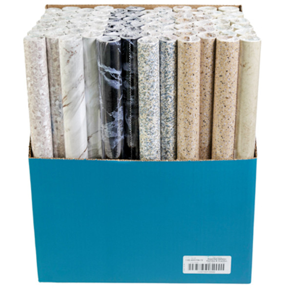 SHELF LINER ADHESO - STONES 18IN X 1.5YD DISPLAY#1.5D-ASST056-72