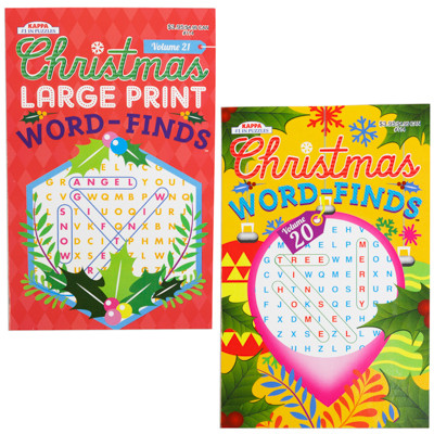 WORD FIND CHRISTMAS  2 ASST LG PRINT OR REGULAR IN PDQ PPD $3.95