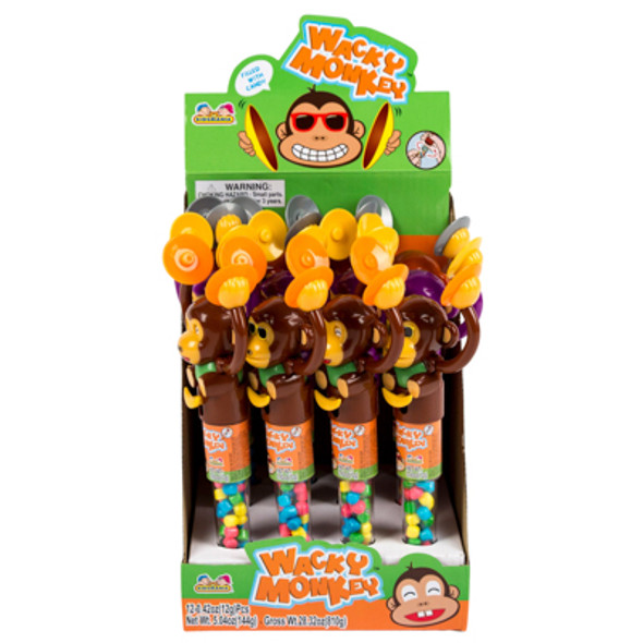 CANDY FILLED WACKY MONKEY 12CT CONTER DISPLAY CANDY FILLED WACKY MONKEY 12CT CONTER DISPLAY