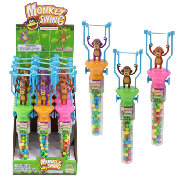 CANDY MONKEY SWING .46OZ COUNTER DISPLAY