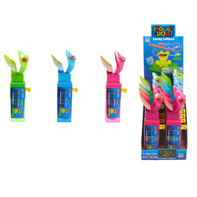 CANDY FROGGY CHOMP LOLLIPOP ASSORTED FLAVORS COUNTER DISPLAY