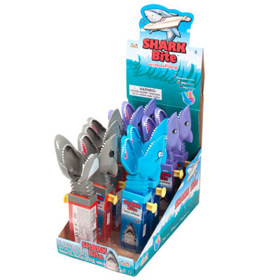 CANDY SHARK BITE LOLLIPOP 12PC COUNTER DISPLAY