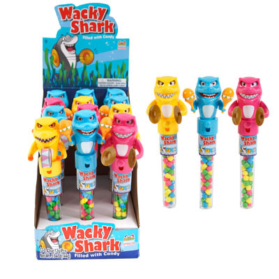 CANDY WACKY SHARK 0.42OZ COUNTER DISPLAY