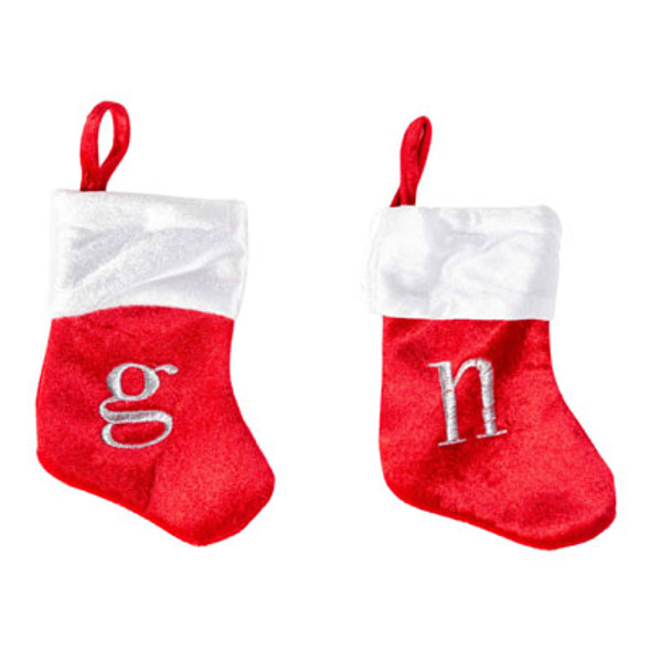 STOCKING MINI MONOGRAM 8IN PP $1.49 STOCKING MINI MONOGRAM 8IN PP $1.49