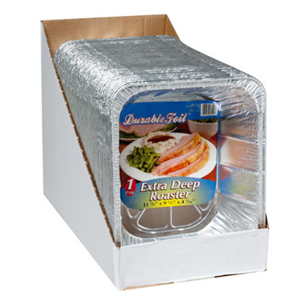 ALUMINUM ROASTER EXTRA DEEPOVER 4IN DEEP FOR HAM, CHICKEN,ROASTS  MADE IN USA