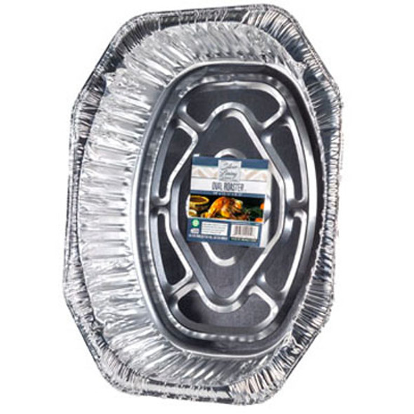 ALUMINUM ROASTER OVAL XTRALARGE 16 X 13 X 3-3/8