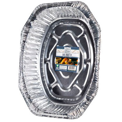 ALUMINUM ROASTER OVAL XTRALARGE 16 X 13 X 3-3/8