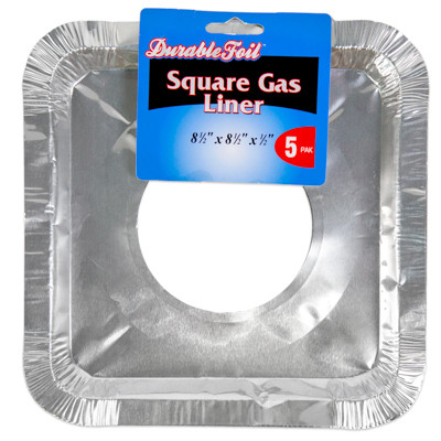 ALUMINUM SQUARE GAS LINER 5PK PEGGABLE HEADER USA MADE BULKPK