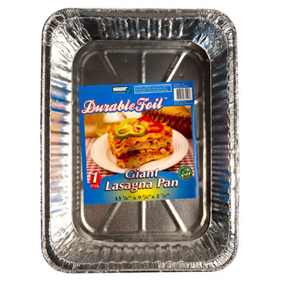 ALUMINUM LASAGNA PAN GIANT 13.5X9.5X3IN FLOOR DISPLAY MADE IN USA