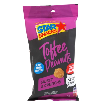 NUTS TOFFEE PEANUTS SWEET & CRUNCHY 4.5OZ