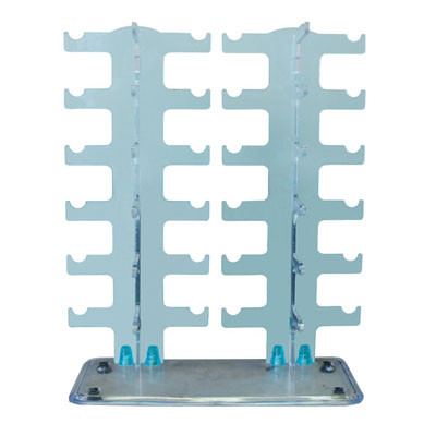 EYE GLASS RACK CLEAR PLASTIC HOLDS 12 PAIRS OF GLASSES