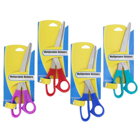 SCISSORS 8IN MULTI PURPOSE 4AST COLOR HANDLES STAT TCD SCISSORS 8IN MULTI PURPOSE 4AST COLOR HANDLES STAT TCD