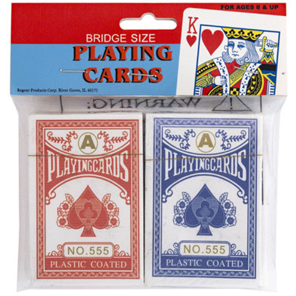 PLAYING CARDS 2PK COATED PBH BRIDGE SIZE PLAYING CARDS 2PK COATED PBH BRIDGE SIZE