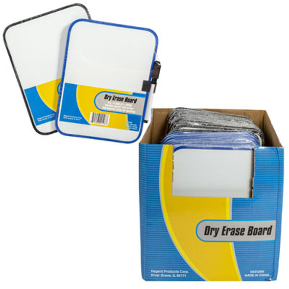 DRY ERASE BOARD MAGNETIC 36-PC 6 X 8 W/MARKER 2-ASSORTED COLOR FRAME SHRINK/STAT INSERT CARD COUNTER DISPLAY DRY ERASE BOARD MAGNETIC 36-PC 6 X 8 W/MARKER 2-ASSORTED COLOR FRAME SHRINK/STAT INSERT CARD COUNTER DISPLAY