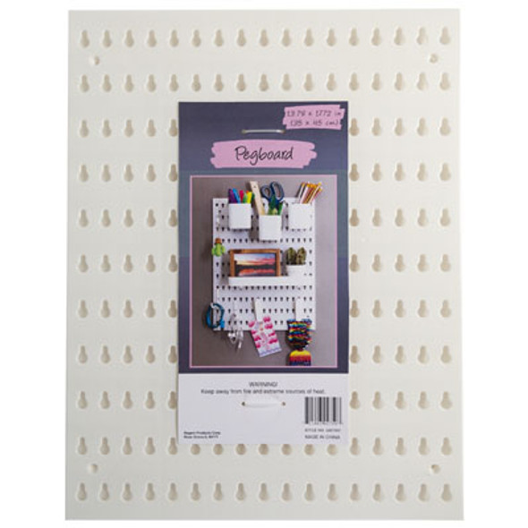 PEGBOARD PLASTIC WHITE W/4 MOUNTING SCREWS 13.7X.47X17.6INSELL WITH G02751T PEGBOARD PLASTIC WHITE W/4 MOUNTING SCREWS 13.7X.47X17.6INSELL WITH G02751T