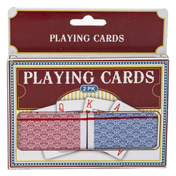 PLAYING CARDS 2PK POKER COATED 2.5X3.5IN PEGGABLE PRINTED BOX EACH DECK SHRINK WRAPPED