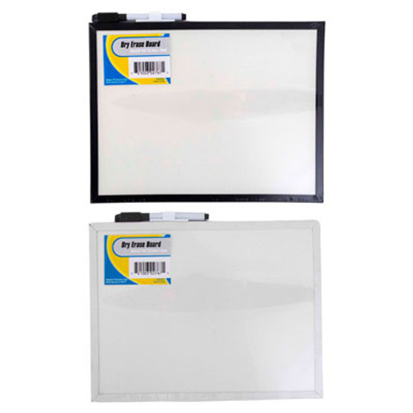 DRY ERASE BOARD 8.5 X 11IN W/MARKER 2AST COLOR FRAME SHRINK W/LABEL