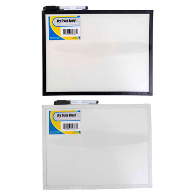 DRY ERASE BOARD 8.5 X 11IN W/MARKER 2AST COLOR FRAME SHRINK W/LABEL