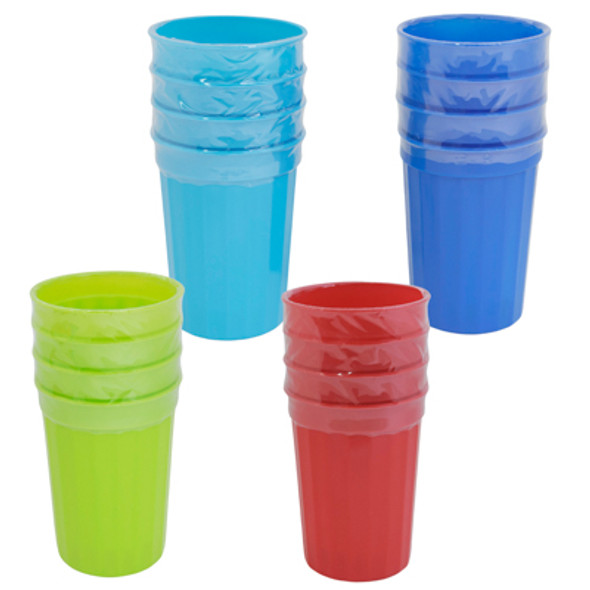 TUMBLERS PLASTIC 4PK 12OZ 4ASST SUMMER BRITES IN 48PC PDQ SHRINKWRAP UPC LABEL TUMBLERS PLASTIC 4PK 12OZ 4ASST SUMMER BRITES IN 48PC PDQ SHRINKWRAP UPC LABEL