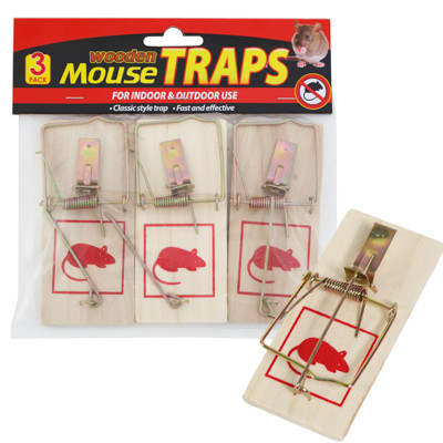 MOUSE TRAPS WOODEN S/3 HARDWARE PBH