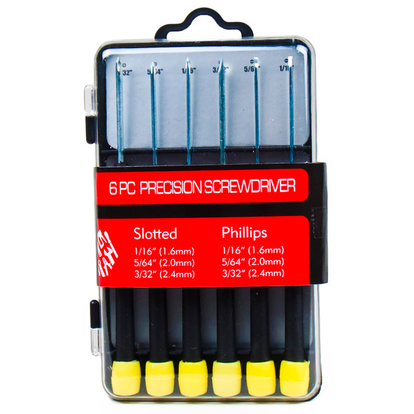 SCREWDRIVER PRECISION 6PC SET IN STORAGE BOX HRDW/SLEEVE SCREWDRIVER PRECISION 6PC SET IN STORAGE BOX HRDW/SLEEVE