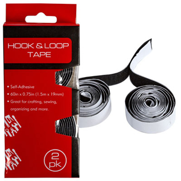 HOOK & LOOP TAPE 60 X .75IN SELF-ADHESIVE/COLOR BOX