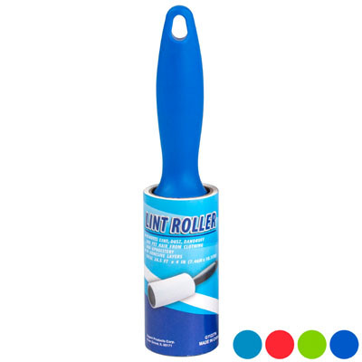 LINT ROLLER W/50 LAYERS 24.5FT X 4IN PLST HDL/AST COLOR/CLEAN