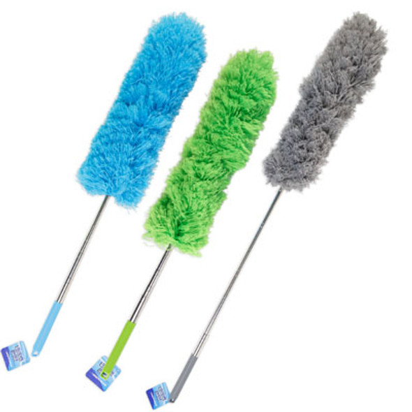 DUSTER EXTENDABLE TO 54IN L  POLYESTER 3AST COLORS CLEAN/HT DUSTER EXTENDABLE TO 54IN L  POLYESTER 3AST COLORS CLEAN/HT