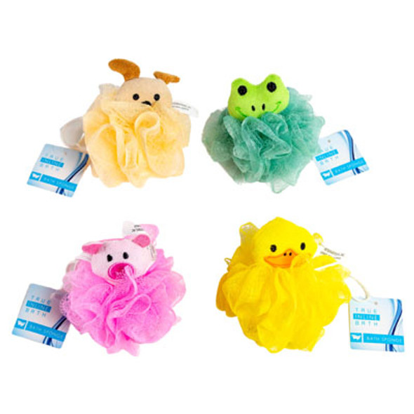 BATH SPONGE KIDS 4AST ANIMALS 37G HBA HANGTAG/STOCKLOT BATH SPONGE KIDS 4AST ANIMALS 37G HBA HANGTAG/STOCKLOT