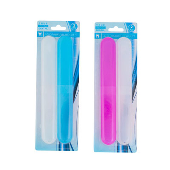 TOOTHBRUSH HOLDER 2PK 8.07IN 2 COLORS PER PACK/2AST COMBOSBLISTERCARD