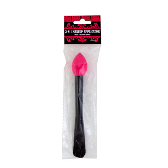 MAKEUP APPLICATOR 2-N-1 BRUSH & BLENDING SPONGE 6.7IN PBH MAKEUP APPLICATOR 2-N-1 BRUSH & BLENDING SPONGE 6.7IN PBH