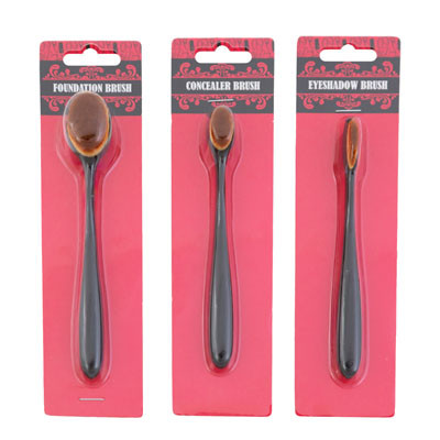 MAKEUP BLENDING BRUSH OVAL 3AST FOUNDTN/CONCEALER/EYESHADOW BLACK&PINK