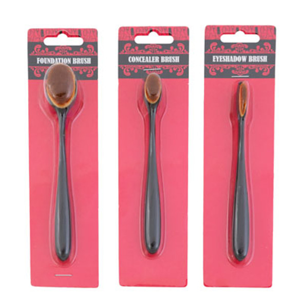 MAKEUP BLENDING BRUSH OVAL 3AST FOUNDTN/CONCEALER/EYESHADOW BLACK&PINK
