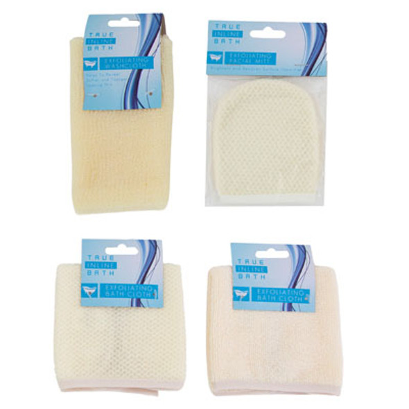 EXFOLIATING BATH CLOTH/MITT CREAM COLOR 4AST STYLETRUE INLINE BATH ART EXFOLIATING BATH CLOTH/MITT CREAM COLOR 4AST STYLETRUE INLINE BATH ART