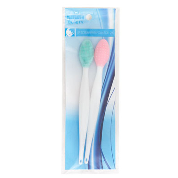 LIP SCRUBBER/EXFOLIATOR 2PK DOUBLE-SIDED 5.787IN HBA OPP BAG W/PAPER CARD