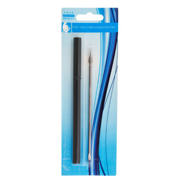 PORE EXTRACTOR/BLACKHEAD REMOVER TOOL STAINLESS STEEL/ALUM HBA BLC W/HOLDER