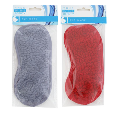 EYE MASK SHERPA SPA GREY/RED HBA PBH 7.25 X 3.25IN