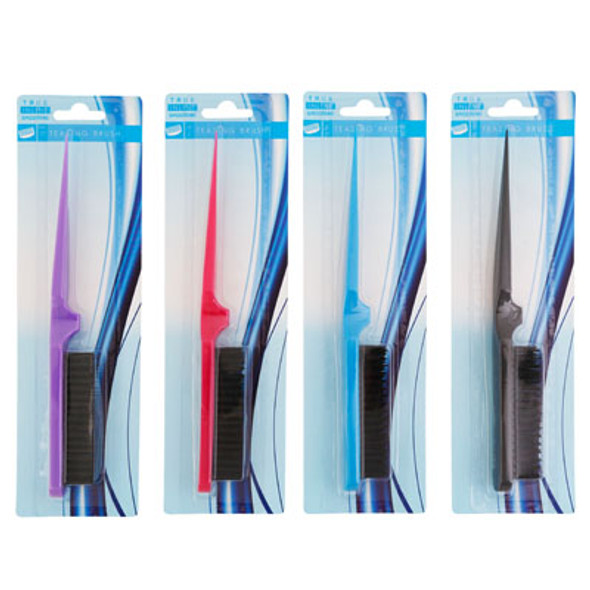 HAIR BRUSH TEASING BACK HAIR BRUSH 4AST COLORS 8.6IN HBA BEAUTY BLISTERCARD