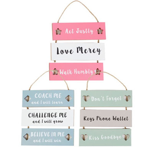 WALL PLAQUE 3AST INSPIRATIONS 3-SECTION 7.09 X 7.87IN UPC/MDFCOMPLY LABEL