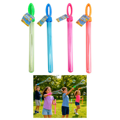 BUBBLE BATON STICK 14IN 4AST CLR W/ROUND PEGGABLE HANDLE/HT 4OZ