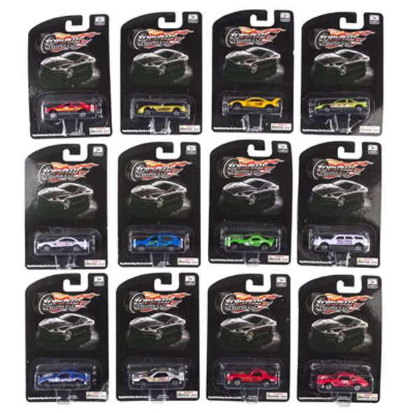CAR DIECAST BODY FREE WHEEL 12AST STYLES 2.75 X 1.125IN EA ON BLC
