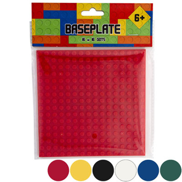 BLOCKS BASE PLATE 5X5IN 6AST COLORS COMPATABLE WITH MOST BRANDS PBH AGE 6+