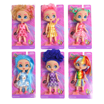 DOLL PRETTY DORABLES 5IN 6ASST STYLES W/COLORFUL HAIR TCD
