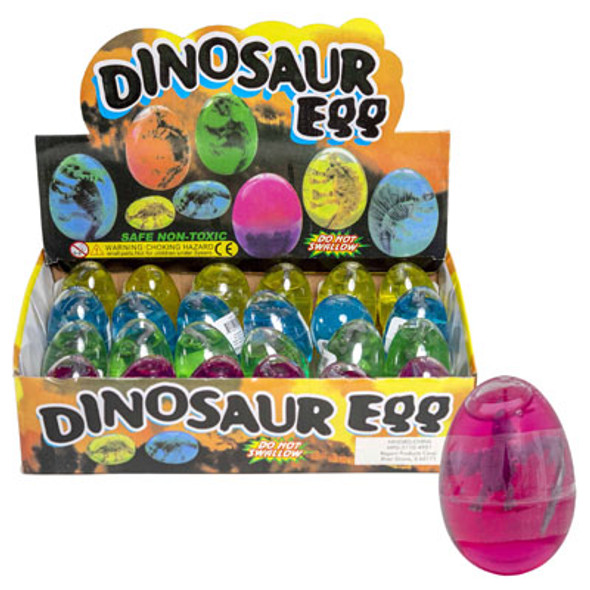 SLIME DINOSAUR EGG 4AST COLORS IN 24PC PDQ SLIME DINOSAUR EGG 4AST COLORS IN 24PC PDQ